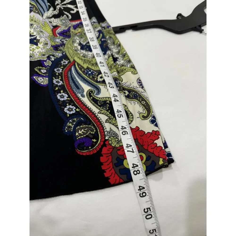 I.N Studio Vintage Boho Paisley Y2K Style Black Halter Maxi Dress- Size 14 - Picture 9 of 9